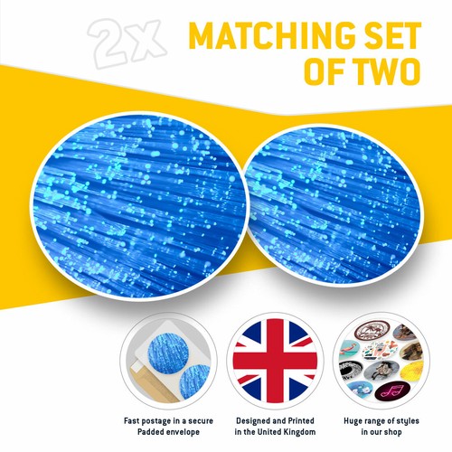 2 x Vinyl Stickers 20cm - Blue Fibre Optics Cable Cool Gift #12530 - 第 2/9 張圖片