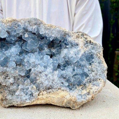 7,3 Pfund natürliche schöne blaue Celestit Kristall Geode Höhle Mineral Probe - Bild 11 von 18