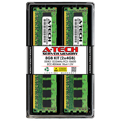 8GB 2x 4GB PC3-10600R RDIMM ASUS Z8NH-D12 Z8NR-D12 Z8PE-D18 Z9PX-Q32 Memory RAM