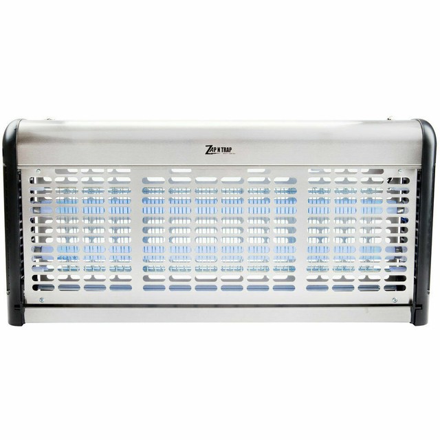 Stainless Steel Insect Trap Bug Zapper Silver Indoor Wall Mount 80 Watt