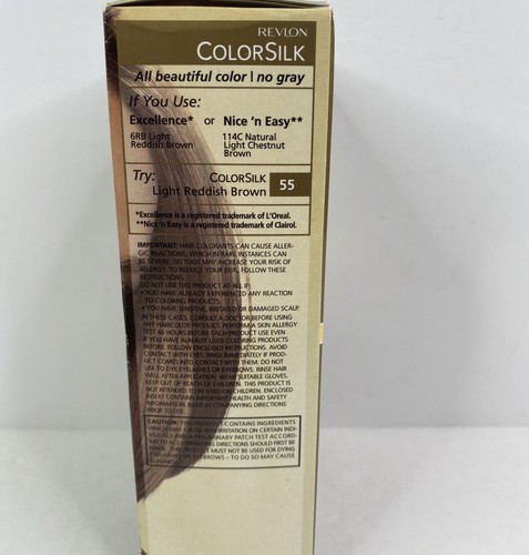 Tinte permanente para el cabello Revlon seda queratina sin amoníaco 55 marrón rojizo claro - Imagen 2 de 5