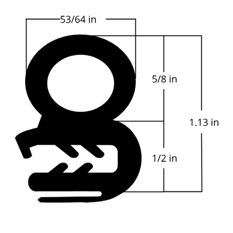 Tira de goma para molduras de sello de puerta de automóvil de 13 pies y 4 M accesorios huecos OEM Foto 2 de 4