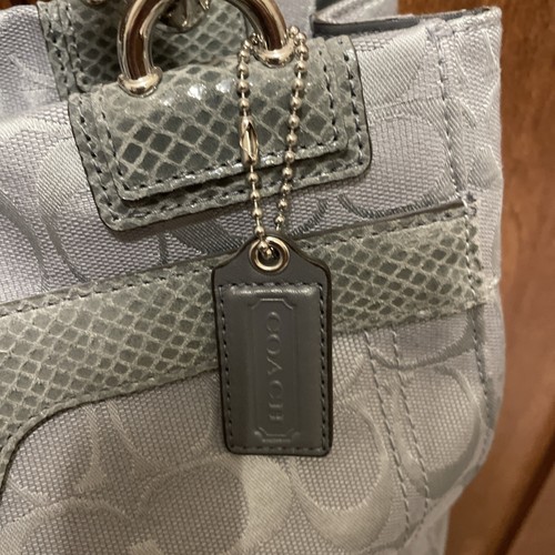 COACH Penelope Snakeskin Trim Carryall NWT - Picture 3 of 7