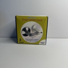 NEW Child/Kitty Safety Proof Door Lever Handle Locks, Wappa Baby, Box Of 3 D71 