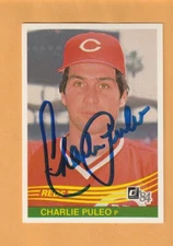 Charlie Puleo Cincinnati Reds AUTO Signed 1984 Donruss Bloomfield New Jersey 3R
