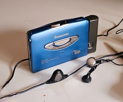 Super Rare Blue Slim Panasonic RQ-S25 Walkman Cassette Player