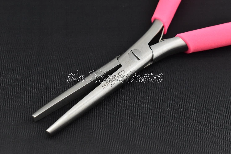 Extensión de cabello boca plana 7" rosa alicate de ajuste herramienta profesional de extensión de cabello Foto 4 de 4