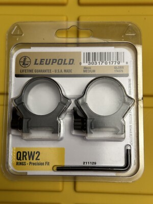 Leupold Quick Release Weaver Style QRW2 Rings 30mm Medium Leupold Quick Release Weaver Style QRW2 Rings 30mm Medium