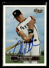 Chris Hatcher signed auto 1992-93 Fleer Excel #43 card