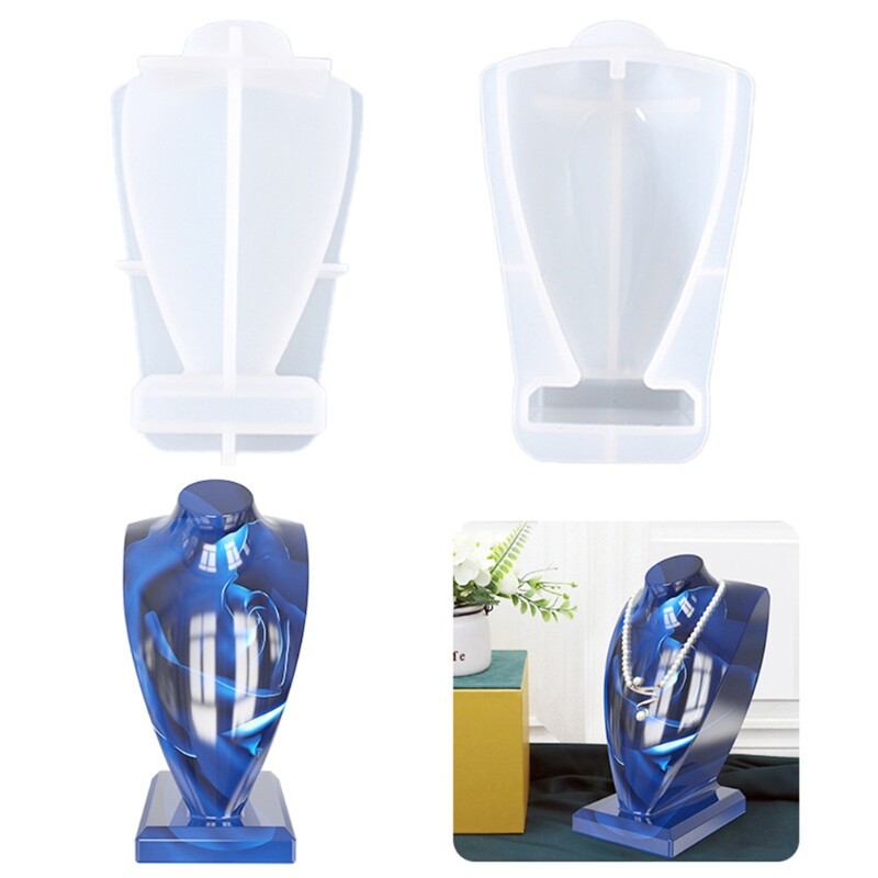 Silicone Jewelry Storage Box Resin Mold Epoxy Resin Jewelry Display Stand Mold