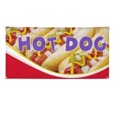Vinyl Banner Multiple Sizes Hot Dog Outdoor Advertising Printing B Outdoor
