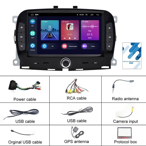 Android 13 Autoradio 7" per Fiat 500 2015 - 2020 CARPLAY Wireless 2+64GB GPS - Foto 24 di 24