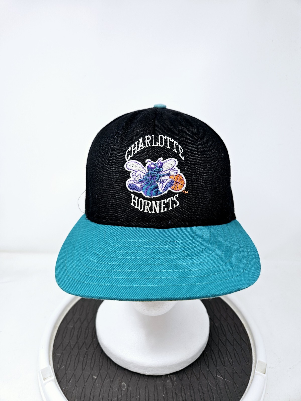 Vintage Charlotte Hornets 90s Snapback Hat USA Made NBA Used FAST SHIPPING
