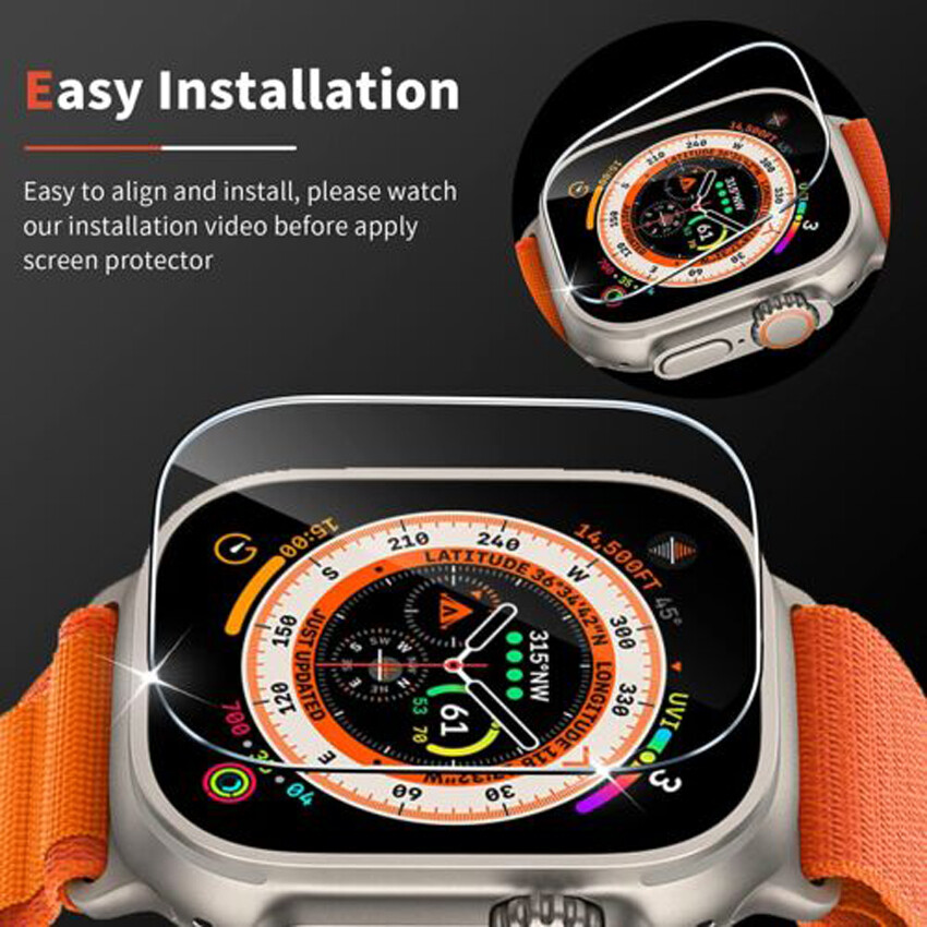 Screen Protector Full Coverage Tempered Glass Film For Apple Watch Ultra 49mm-image