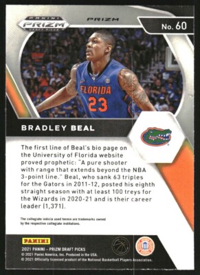 2021-22 Panini Prizm Draft Picks #60 Bradley Beal Wizards Red