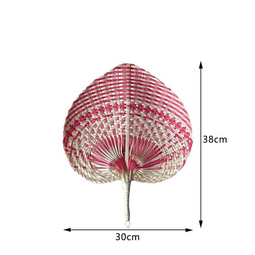 Hand-Woven Fan Summer Cooling Cattail-leaf Fan Wall Decoration Hanging Fan - Picture 16 of 16