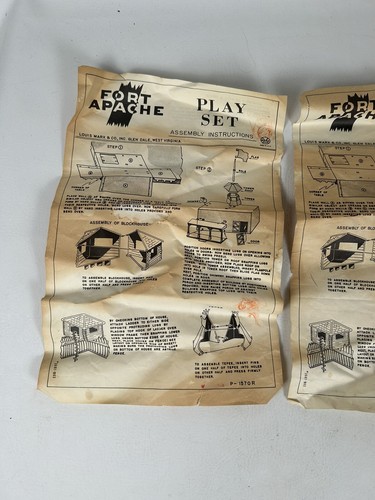 1960’s Marx Fort Apache Playset Play Set with Original Box #3681, Nice! - Picture 14 of 16