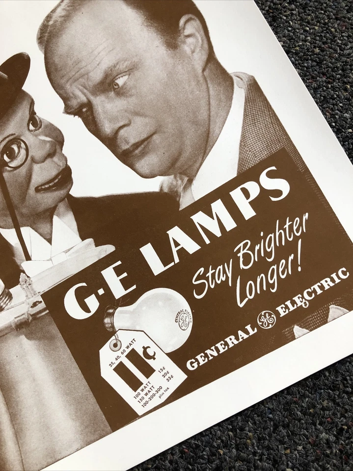 "Póster publicitario impreso vintage GE Lamps General Electric 14""x11""" Foto 2 de 3