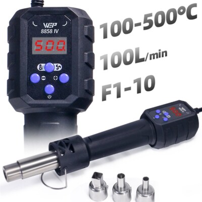 WEP 8858-IV Tragbare Heißluftpistole Rework Station LED Einstellbare Temperatur