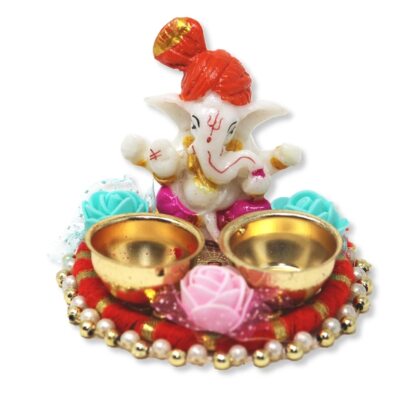 Lord Ganesh Chandan Roli Kumkum Chawal Holder Home Decorative Item Chopda