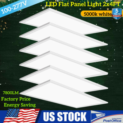 2x4(ft) LED Dimmable Flat Panel Light,12PACK, Recessed Drop Ceiling Lamp Fixture
