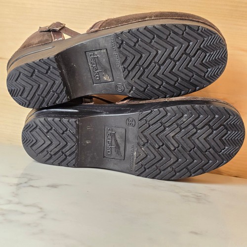 Zapatos Dansko Mujer 39 Mary Janes 8.5 Marrón Gamuza Cuero - Imagen 8 de 10