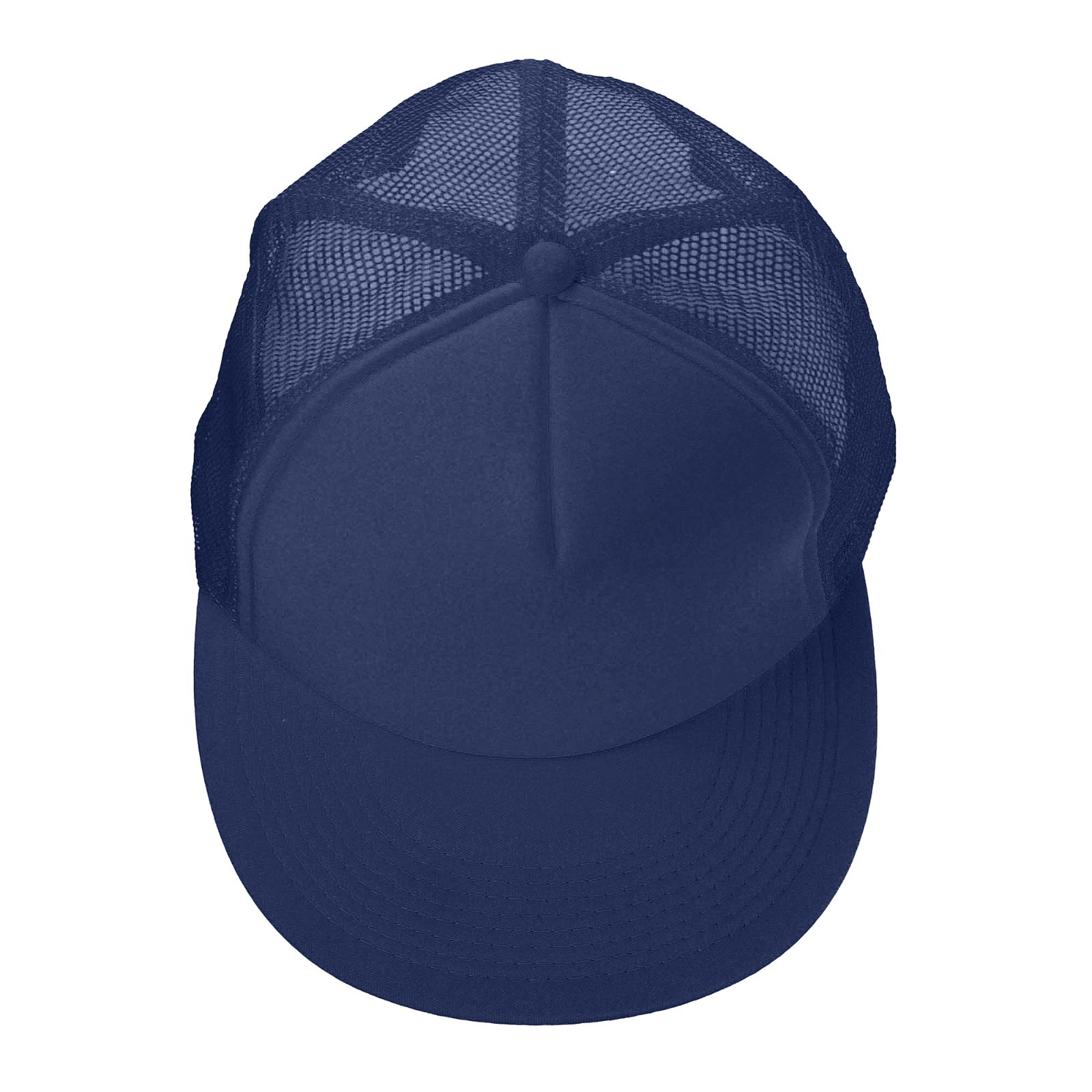6 PACK Flat Bill Snapback Hats Foam Front Mesh Trucker Classic Caps Adjustable