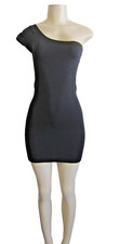 One Shoulder Short Sleeve Mini Dress (FAB-13127)