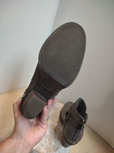 Women’s Dominique Nicole Grey Ankle Boots Size 10 Studded Harness. A13 - Picture 5 of 5