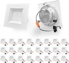 24 Pack 4 Inch Square Retrofit LED Recessed Lighting 5CCT, 9W 800LM, Selectable