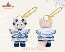 Disney authentic 2025 blue white Linabell plush keychain shanghai disneyland