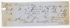 1850 Handwritten Merchant Receipt Tobacco Ink Lace Ledger Book John Farquharson