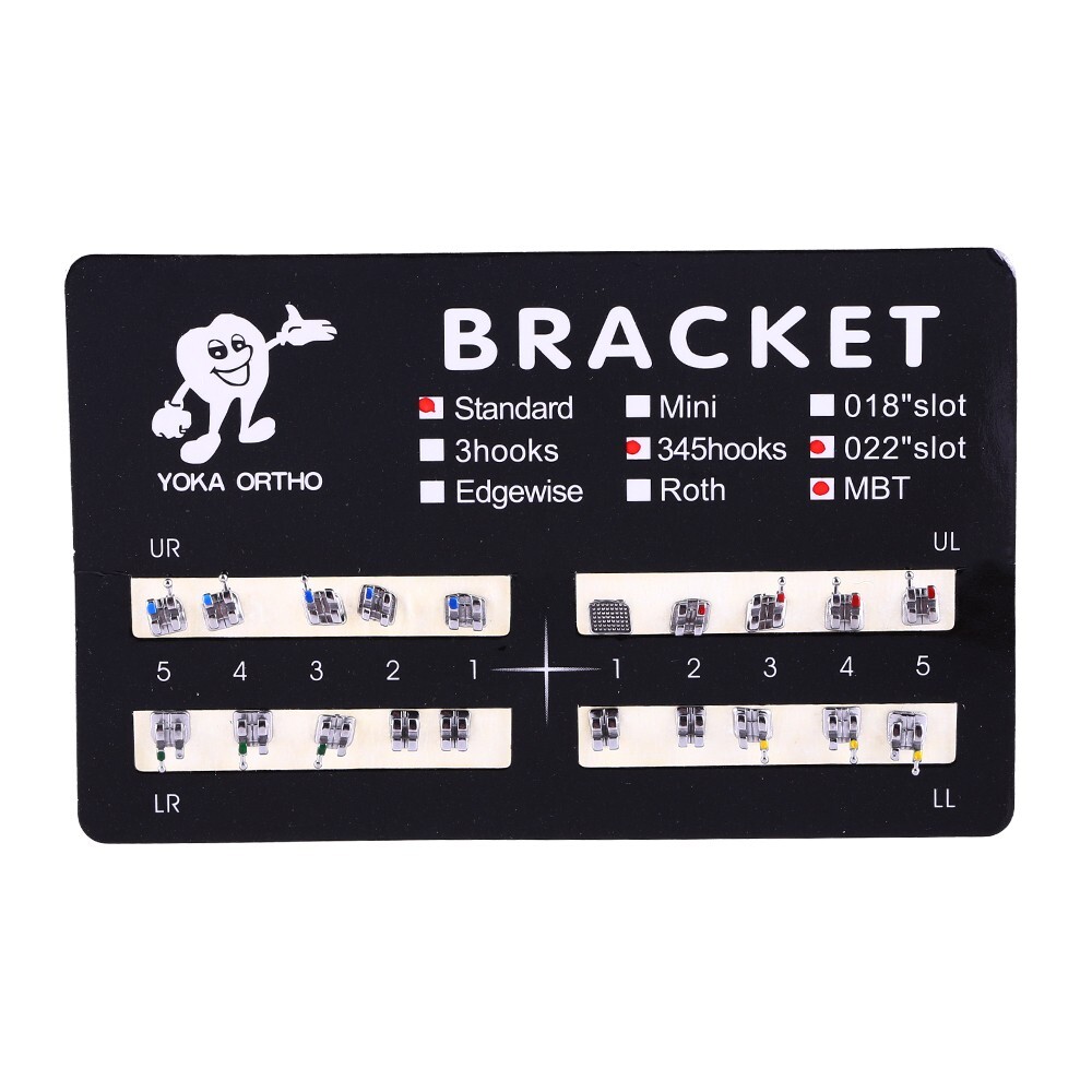 10-100 packs Dental Orthodontic Brackets Braces Standard MBT 022 Slot 3