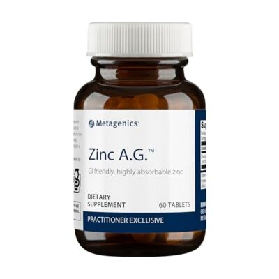 Metagenics Zinc A.G. - Highly Absorbable - 20 mg Zinc - for Immune Support Bo...