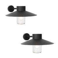 Pair Saxby 60798 Fenwick Textured Black Dimmable 40w Ip44 Outdoor Wall Light Pair Saxby 60798 Fenwick Textured Black Dimmable 40w Ip44 Outdoor Wall Light