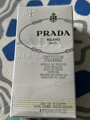 PRADA MILANO INFUSION D'HOMME Eau de Toilette Spray 1.7OZ/50ML -Factory Sealed -