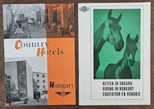 2 Hungary Travel 1960s Tourism Brochures Ephemera Country Hotels & Equitation