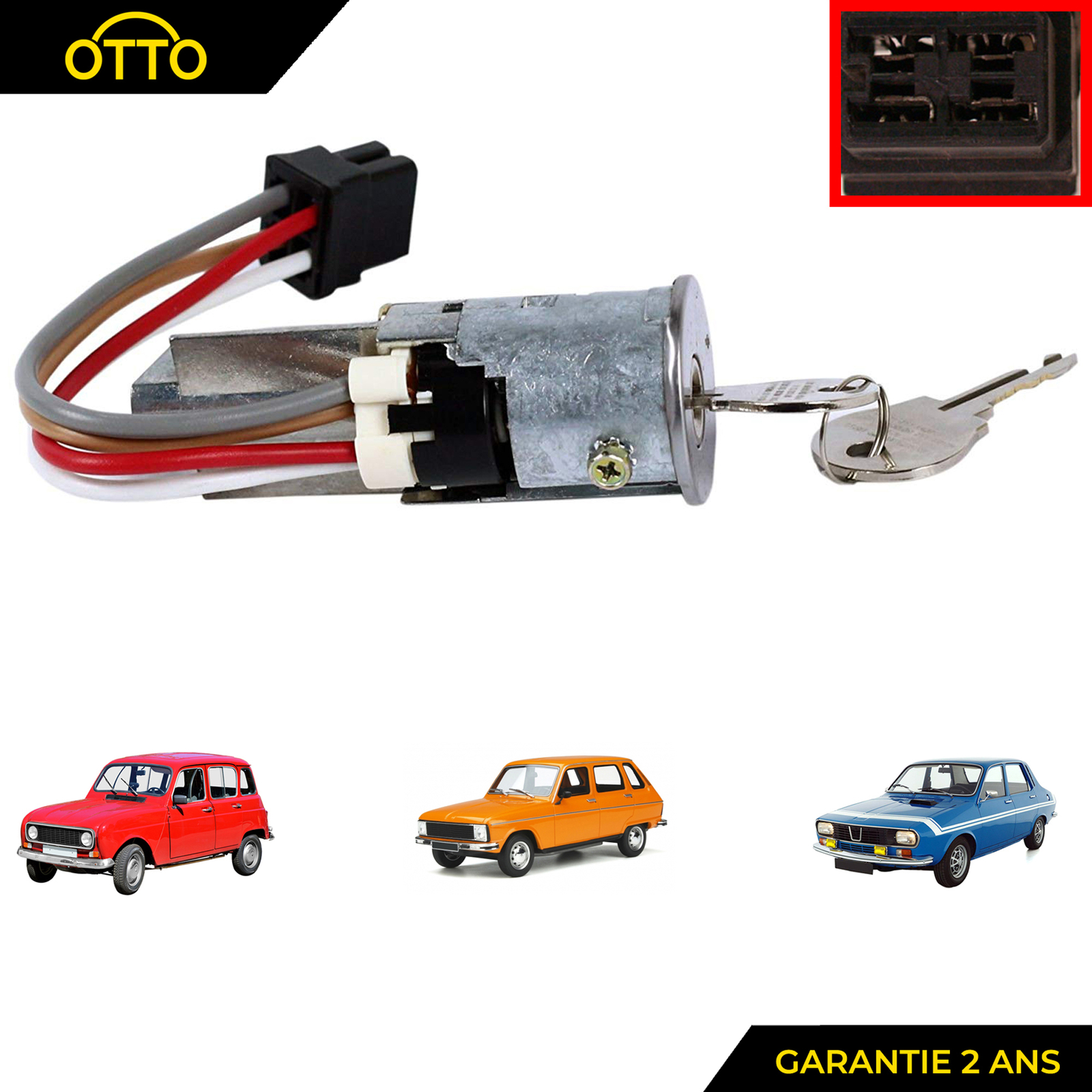 Neiman 5 positions pour Renault 4 R4 avant 1969 contacteur de démarrage en métal OE 7701348151