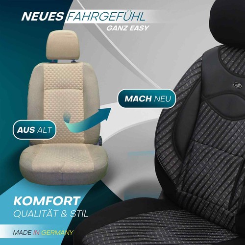 Prime Sitzbezüge passend für Land Rover Discovery Sport 1 ab 2015 (Schwarz-Grau) - Bild 6 von 12