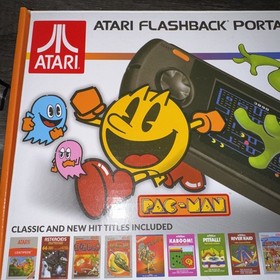 Atari Flashback Portable Black Handheld Console 80 Built in Games Open Box