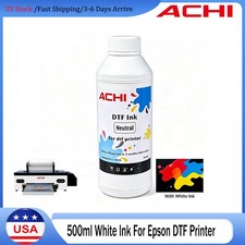ACHI 1 500ml White DTF INK For EPSON R1390 L1800 L800 XP600 DTF Printer