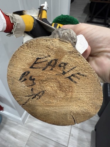 BAMBOLA KACHINA NATIVI AMERICANI HOPI "AQUILA" FATTA A MANO INTAGLIATA DIPINTA FIRMATA 14" - Foto 12 di 13