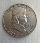 1951‑D Franklin Half Dollar 90% silver VF KM 196 U.S. coin 50c circulated raw