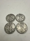 Walking Liberty - Half Dollars 90% Silver-Circulated Lot of 4 - 1935 1940