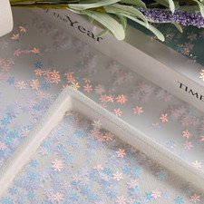 Christmas Snowflakes Confetti 2500Pcs Bulk Glitter Snowflake Confetti Iridesce