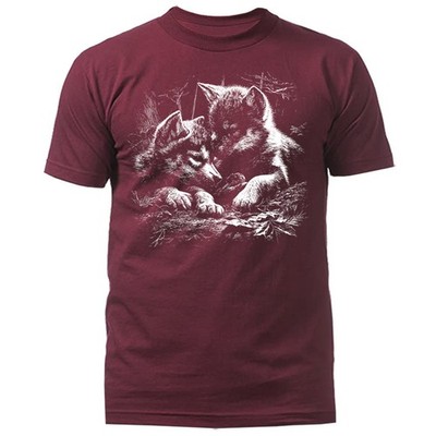 Baby Wolves Wilderness Forest Outdoor Wildlife Nature T-shirt