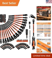 59-Piece Magnetic Nut Driver Set with 6-in-1 Ratcheting Handle & Storage Case