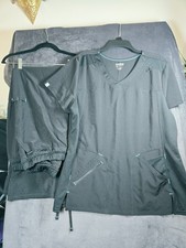 Scrubstar Scrub Set Size  XLarge Top and Pants  Black