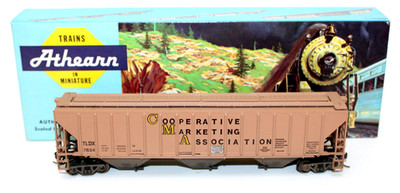 Athearn 5304 HO 54' Covered Hopper kit COOP Marketing 7834 Built KDs Weathered