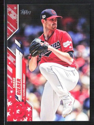 2020 Topps #304 Shane Bieber Independence Day #/76
